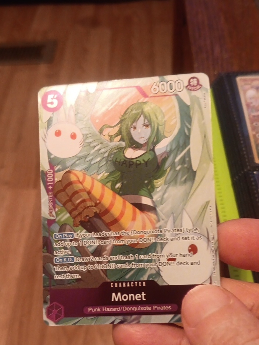 Onepiece Monet Trading Card — Green and Orange Artwork